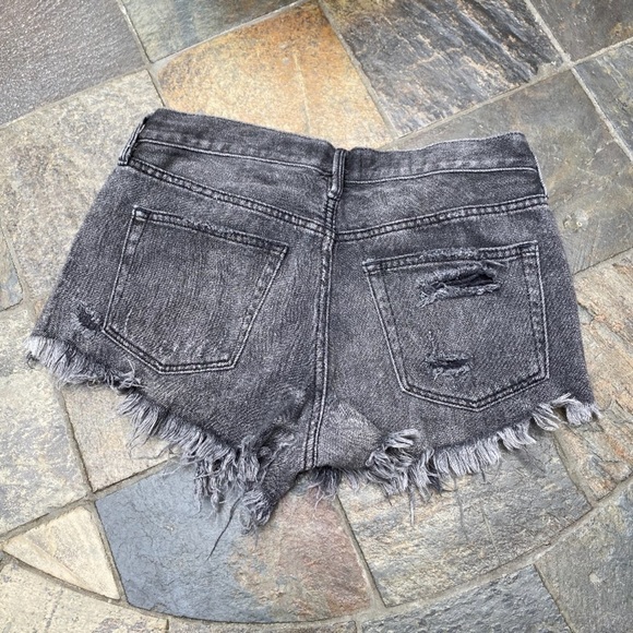 Free People Loving Good Vibrations distressed black denim jeans size 25 - Picture 7 of 15